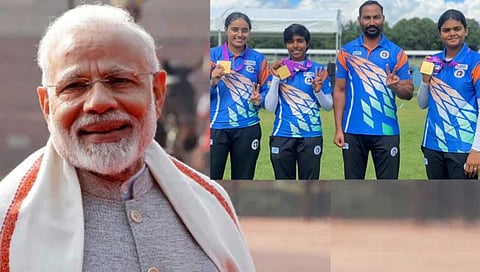 जागतिक तिरंदाजीत सुवर्णपदक जिंकणाऱ्या महिला कंपाऊंडच पंतप्रधान मोदींकडून अभिनंदन; म्हणाले…