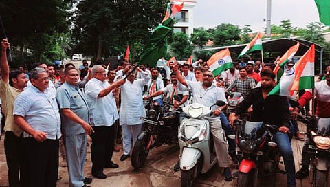 शिरपूर भाजपातर्फे ‘तिरंगा बाईक रॅली’ उत्साहात