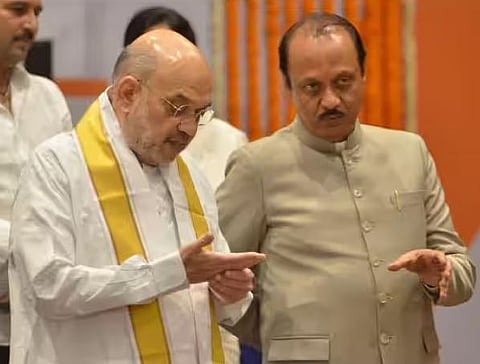 “अजित दादा बऱ्याच काळाने तुम्ही योग्य जागी बसलात” : केंद्रीय गृहमंत्री अमित शहा