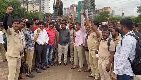 बेस्ट कंत्राटी कर्मचाऱ्यांचा संप