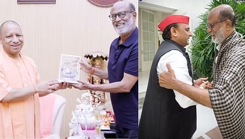 सुपरस्टार रजनीकांत यांनी मुख्यमंत्री योगी आदित्यनाथ यांच्यासह अखिलेश यादव यांची घेतली भेट