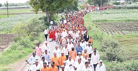 नगर : गगनगिरी महाराज सप्ताहाचा संत मिरवणुकीने श्रीगणेशा