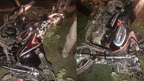 दोन मोटारसायकलींची धडक