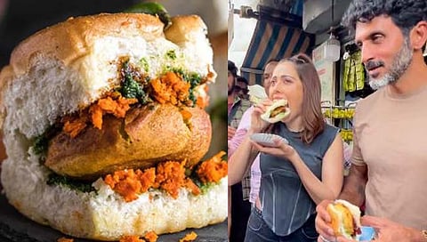 नुसरत भरुचाने वडापाववर ताव मारला