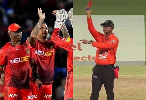 Red Card In Cricket : सुनील नरेनला मिळाले क्रिकेटचे पहिले ‘रेड कार्ड’! स्लो ओव्हरसाठी कारवाई (Video)