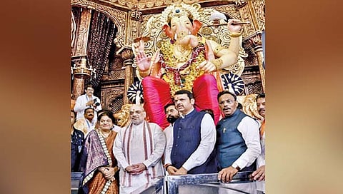 Mumbai News : लालबागच्या राजाचे अमित शहा यांनी घेतले दर्शन