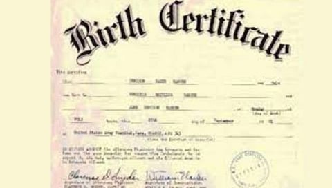 Birth certificate