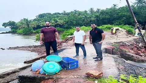 सिंधुदुर्ग: आरोंदा- सावरजुवा खाडीत छापा; वाळू तस्करांचे गोव्यात पलायन