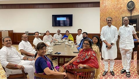 Parliament Special Session : नवीन संसदेच्या इमारतीत झाली शरद पवार-प्रफुल्ल पटेल भेट