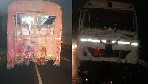 एसटी-ट्रेलरचा अपघात