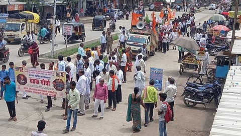 नांदेड: हदगाव तहसील कार्यालयावर सकल मराठा समाजाचा मोर्चा