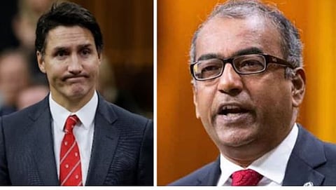 कॅनडाचे पंतप्रधान जस्टिन ट्रुडो आणि कॅनडाचे खासदार चंद्रा आर्य