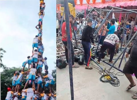 Pune Dahihandi ; राज्यभरात गोविंदाचा उत्साह, अन् पुण्यात साऊंडचे स्टेज कोसळले