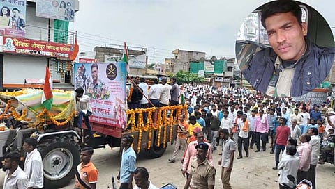 Hingoli News : गोरेगाव येथील जवानाचा अपघाती मृत्यू: शासकीय इतमामात अंत्यसंस्कार