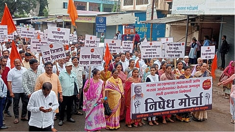 Maratha Reservation : मराठा आरक्षणाच्या लढ्यासाठी नसरापूरमध्ये मोर्चाला सुरुवात