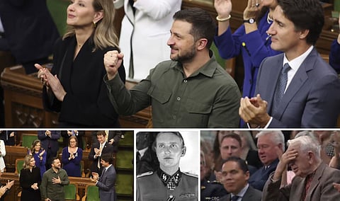 युक्रेनचे राष्ट्राध्यक्ष झेलेंस्की यांनी २२ सप्टेंबर रोजी कॅनडा दौर्यावर होते. त्यांनी कॅनडाच्या संसदेला संबोधित केले.यावेळी सभागृहाच्या गॅलरीत उपस्थित असलेल्या जर्मनीचा हुकूमशहा हिटलरच्या नाझी सैन्यातील माजी सैनिक ९८ वर्षीय यारोस्लाव हुंका यांच्याकडे स्पीकर अँथनी रोटा यांनी लक्ष वेधले. तेव्हा उपस्थित खासदारांनी उभे राहून त्यांचे स्वागत केले.