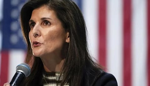 रिपब्लिकन पक्षाच्या नेत्या आणि अध्यक्षपदाच्या इच्छुक उमेदवार निक्की हेली. ( संग्रहित छायाचित्र )