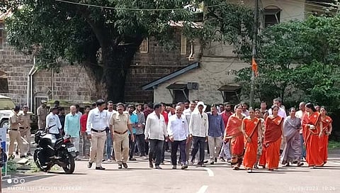 कोल्हापूर: पन्हाळ गडावर जालना घटनेच्या निषेधार्थ मोर्चा
