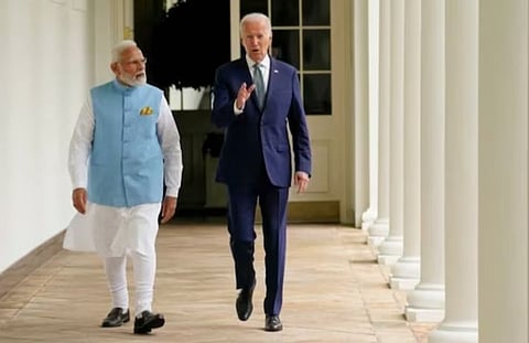 भारताचे पंतप्रधान नरेंद्र माेदी आणि अमेरिकेचे अमेरिकेचे राष्ट्राध्यक्ष ज्यो बायडेन. ( संग्रहित छायाचित्र )