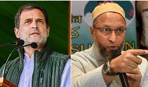 काँग्रेस नेते राहुल गांधी आणि 'एआयएमआयएम' प्रमुख असदुद्दीन ओवेसी ( संग्रहित छायाचित्र )