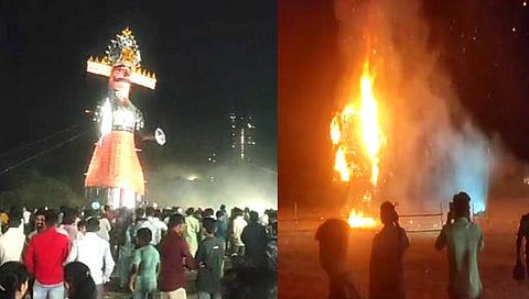 चंद्रपूर : आदिवासी बांधवांच्या विरोधानंतरही घुग्घूसमध्ये रावणदहन