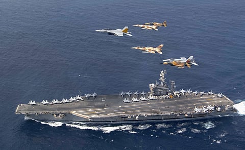 Israel-Hamas War : इस्रायलच्या मदतीसाठी अमेरिकेच्या दुस-या युद्धनौकेची भूमध्य समुद्राकडे कूच