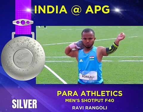 Asian Para Games: पुरुष गोळाफेक स्पर्धेत रवी रोंगालला रौप्य