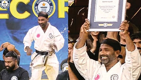 एका मिनिटात फोडले 68 नारळ!