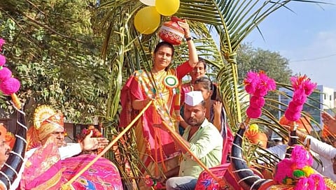 Amrit Kalash Yatra : नाशिकच्या कळवणला अमृत कलश यात्रेची मिरवणूक