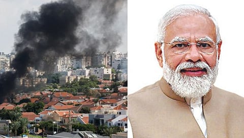 Israel-Palestine escalation | भारत इस्राईलच्या पाठीशी; पंतप्रधान मोदींची ग्वाही | India solidarity with Israel
