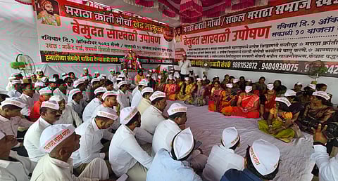 Maratha Reservation : राजगुरूनगरला बेमुदत साखळी उपोषण आंदोलन सुरू
