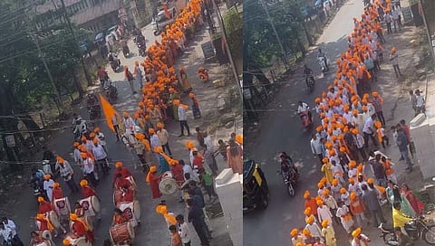 शिवप्रतिष्ठानची भव्य दर्शनयात्रा