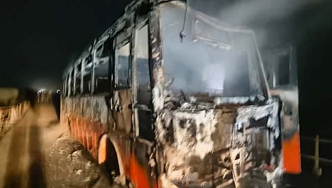 नागपूर-नांदेड बस जाळली