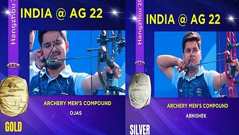 Asian Games 2023 : तिरंदाजीत ओजस देवतळेची सुवर्ण तर अभिषेक वर्माची रौप्य पदकावर मोहोर