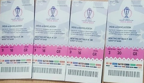 India vs Bangladesh Black Tickets : भारत-बांगलादेश मॅचच्या 1200च्या तिकिटांची १२ हजारांना विक्री; दोघे अटकेत