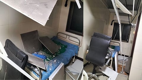 ठाणे: कळवा रुग्णालयात छताचा भाग कोसळून वॉर्डबॉय जखमी
