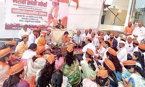 Maratha Reservation Protest : 40 गावांतील मराठा बांधवांचे उपोषण