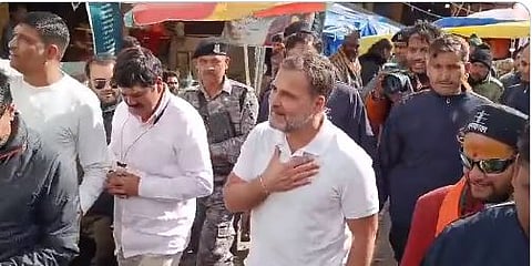 राहुल गांधी यांनी घेतले केदारनाथाचे दर्शन