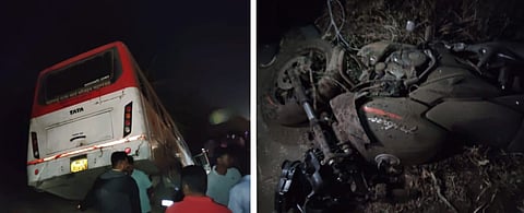दुर्दैवी ! पुणे – सोलापूर राष्ट्रीय महामार्गावर तिहेरी अपघात ; दोघांचा मृत्यू