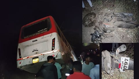 पुणे-सोलापूर राष्ट्रीय महामार्गावरील डाळज नं. १ येथे एसटीचा भीषण अपघात; तिघेजण ठार