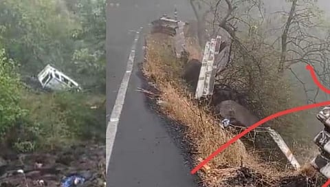 अक्कलकोटहून निघालेली भाविकांची चारचाकी औट्रम घाटात दरीत कोसळली, दुर्घटनेत ४ ठार, ७ जखमी