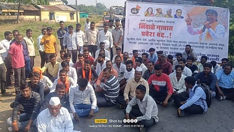 Maratha Andolan : मराठा बांधवांनी अडवला मनमाड-लासलगाव रोड