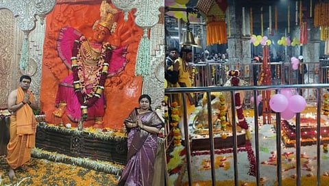 नाशिक : त्रिपुरी पौर्णिमे निमित्ताने श्री सप्तशृंगी देवी मंदिरात सजावट व दीपोत्सव