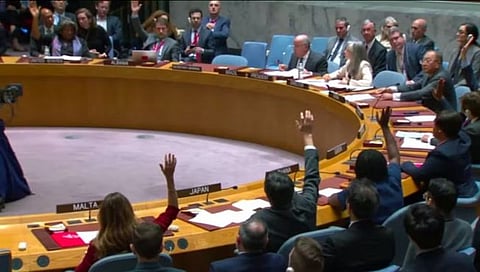 Israel Hamas War : गाझात युद्ध थांबवण्याची मागणी करणारा ठराव संयुक्त राष्ट्र सुरक्षा परिषदेत मंजूर