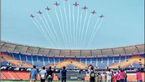 World Cup 2023 : वर्ल्डकप फायनलपूर्वी रंगणार ‘सूर्यकिरण’ चा एअर शो