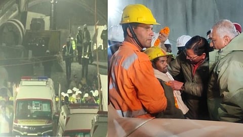 Uttarkashi tunnel rescue | १७ व्या दिवशी ‘त्यांनी’ घेतला सुटकेचा श्वास! उत्तरकाशी बोगद्यातून पहिल्या २२ कामगारांना बाहेर काढण्यात यश