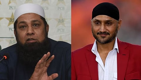 पाकिस्तानचा माजी क्रिकेटपटू इंझमाम उल हक आणि भारताचा माजी क्रिकेटपटू हरभजन सिंग. ( संग्रहित छायाचित्र )