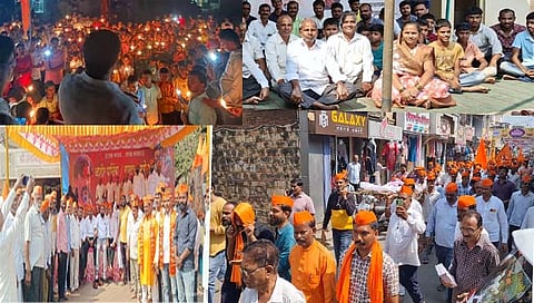 Kolhapur Maratha Andolan: गुडाळ, अब्दुललाट, वडगाव, बिद्री, कडवे येथे आरक्षणासाठी मराठा समाज एकवटला
