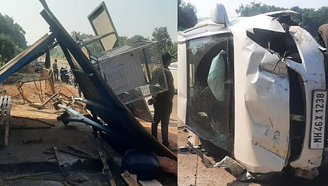 सिंधुदुर्ग : नांदगाव- पाटीलवाडीत भरधाव कारचे नियंत्रण सुटून अपघात; युवती जखमी