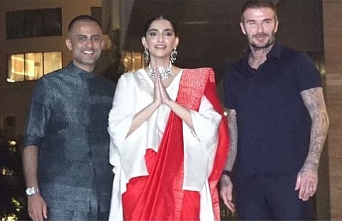 आनंद आहुजा-सोनम कपूर-डेविड बेकहम